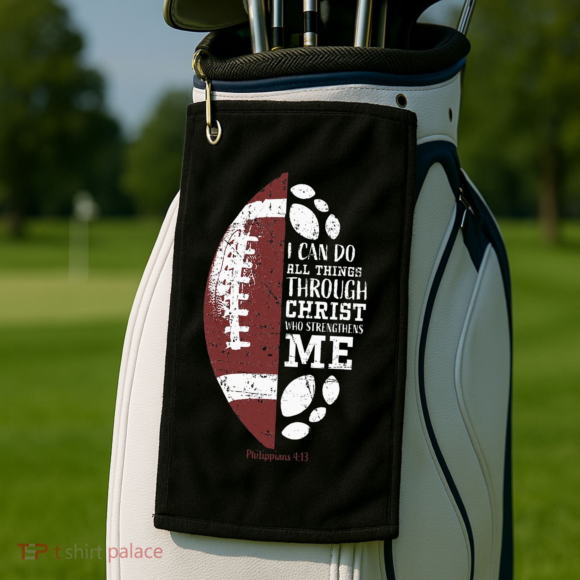 Christian Football Gifts Religious Verse Golf Towel