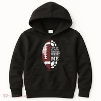 Christian Football Gifts Religious Verse Kids Hoodie thumb 0