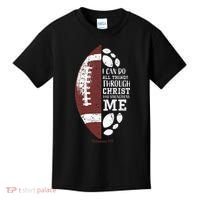Christian Football Gifts Religious Verse Kids T-Shirt thumb 0