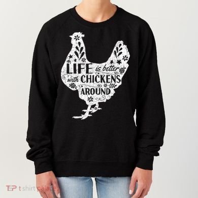 Cute Farmer Gift Idea Vintage Chicken Gift Women's Sweatshirt