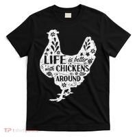 Cute Farmer Gift Idea Vintage Chicken Gift T-Shirt thumb 0