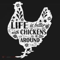 Cute Farmer Gift Idea Vintage Chicken Gift T-Shirt thumb 7