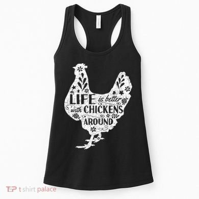 Cute Farmer Gift Idea Vintage Chicken Gift Women's Tank Top