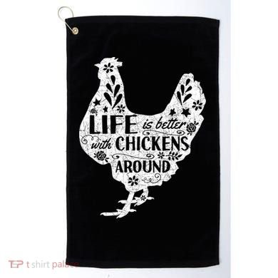 Cute Farmer Gift Idea Vintage Chicken Gift Golf Towel