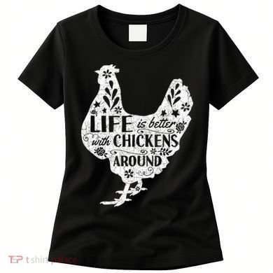 Cute Farmer Gift Idea Vintage Chicken Gift Women's T-Shirt