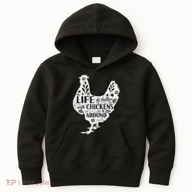 Cute Farmer Gift Idea Vintage Chicken Gift Kids Hoodie