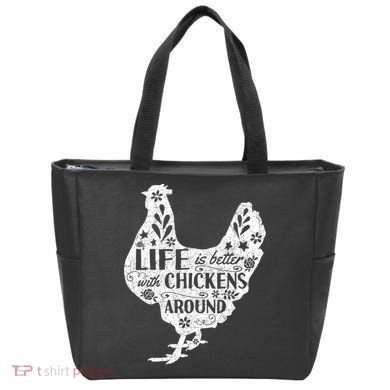 Cute Farmer Gift Idea Vintage Chicken Gift Tote Bag