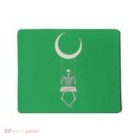 Cool Funny Halloween Skeleton On A Moon Swing Mousepad thumb 0