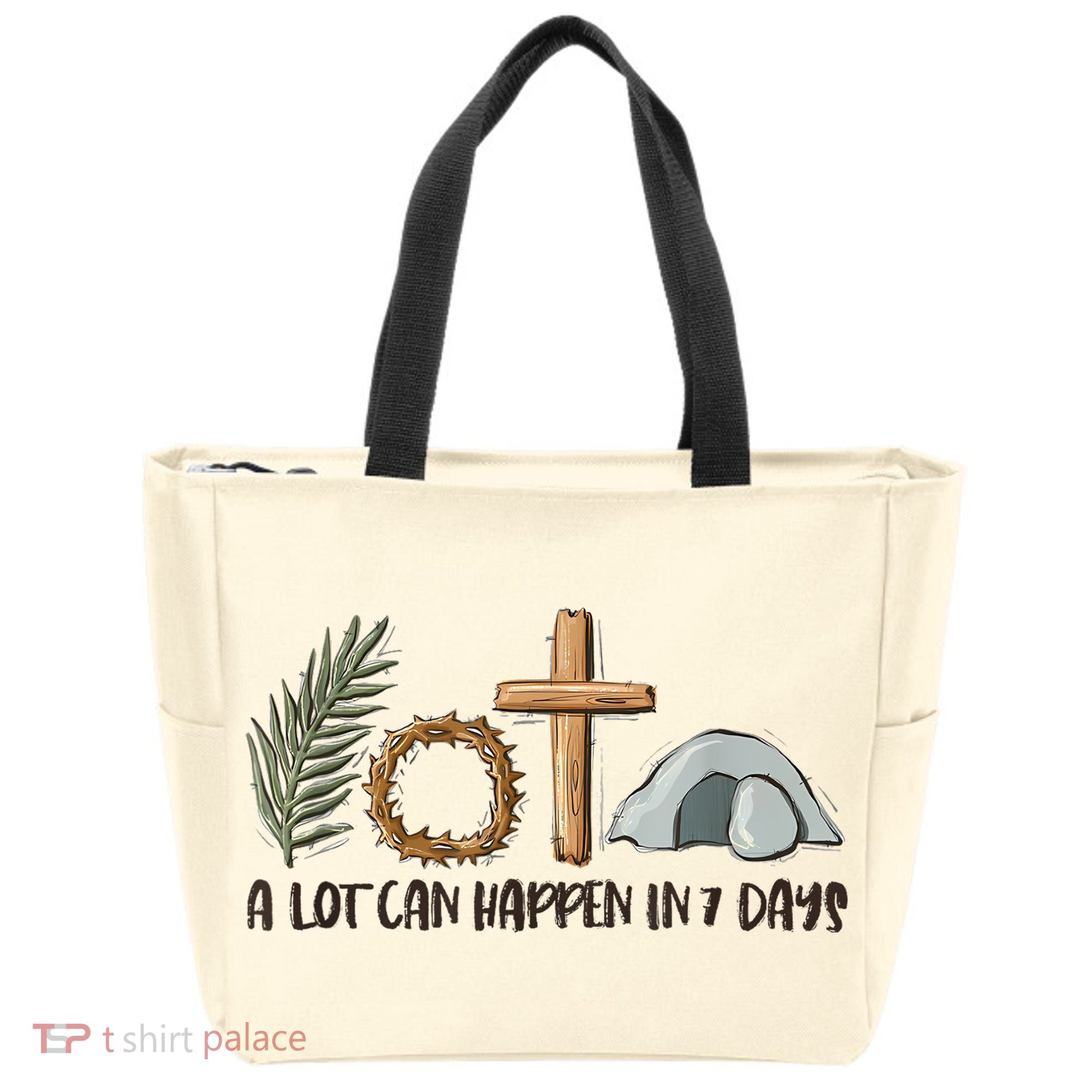 Christian Faith Happy Easter Day A Lot Can Happen In 7 Days Tote Bag