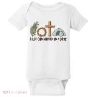 Christian Faith Happy Easter Day A Lot Can Happen In 7 Days Baby Bodysuit thumb 0