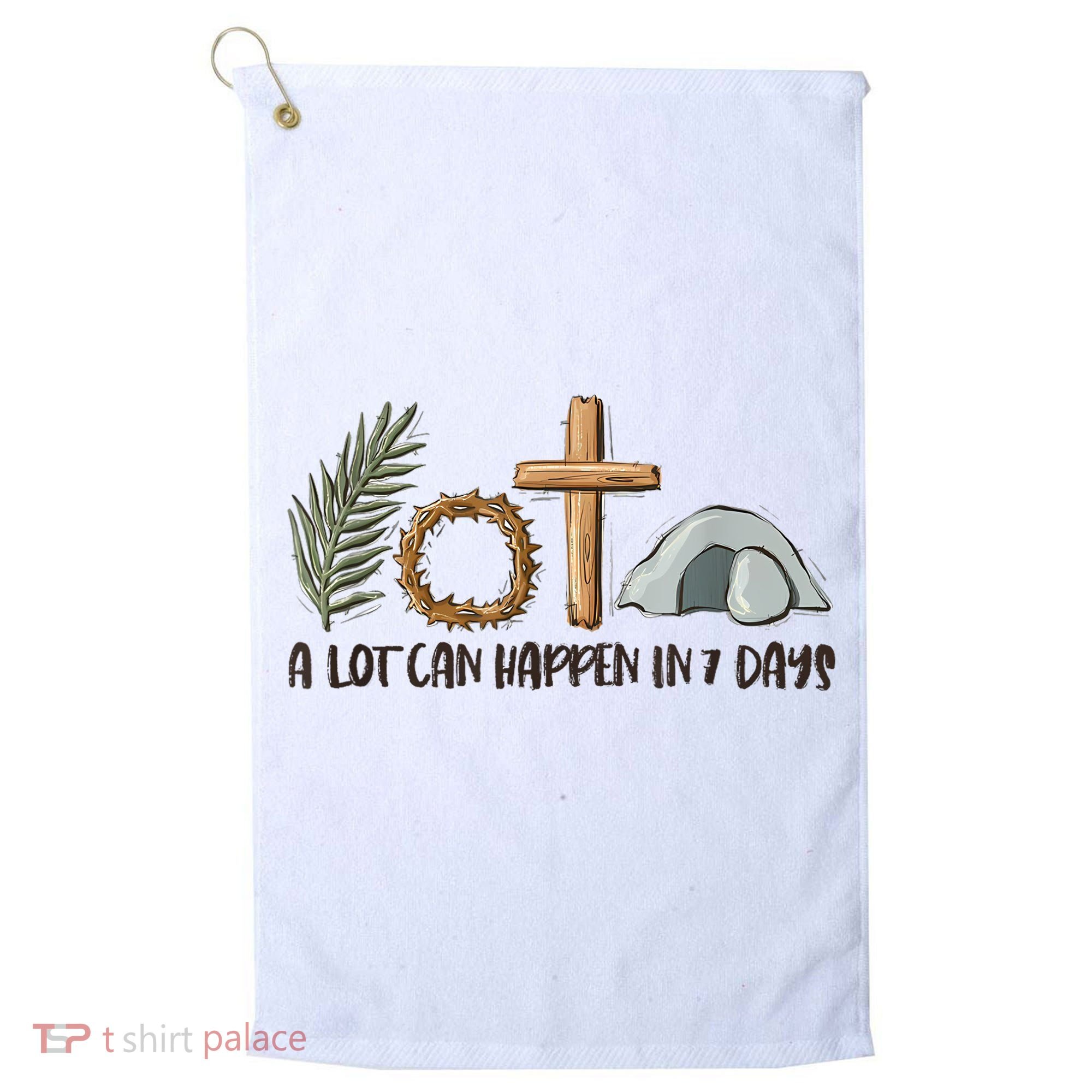 Christian Faith Happy Easter Day A Lot Can Happen In 7 Days Golf Towel