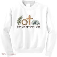 Christian Faith Happy Easter Day A Lot Can Happen In 7 Days Kids Sweatshirt thumb 0