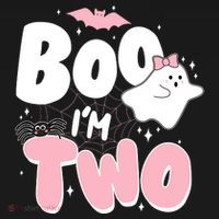 Cute Funny Halloween Boo Im Two Birthday Ghost Girl Toddler Hoodie thumb 2