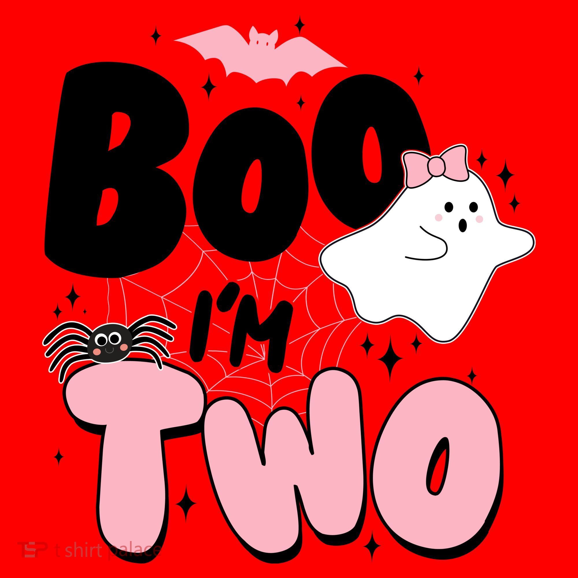 Cute Funny Halloween Boo Im Two Birthday Ghost Girl Santa Hat
