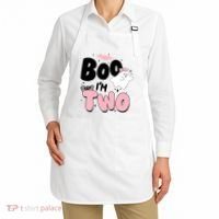 Cute Funny Halloween Boo Im Two Birthday Ghost Girl Apron thumb 2