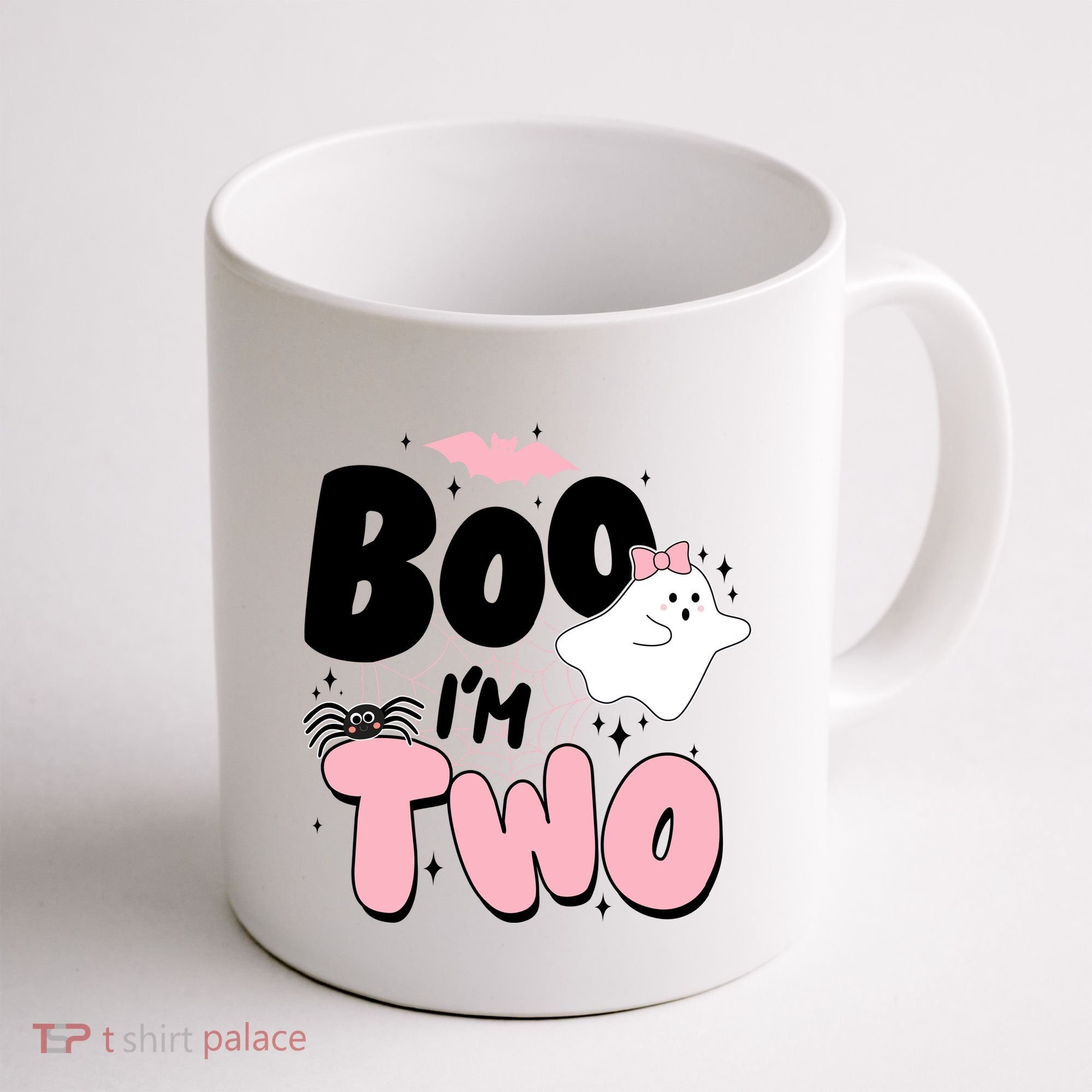 Cute Funny Halloween Boo Im Two Birthday Ghost Girl Coffee Mug