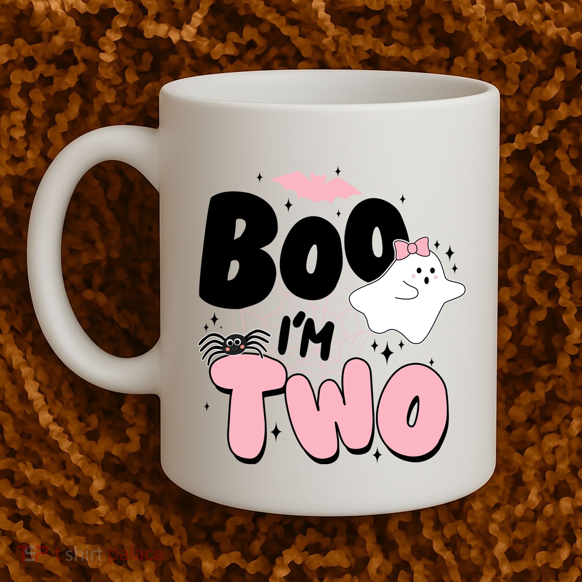 Cute Funny Halloween Boo Im Two Birthday Ghost Girl Coffee Mug