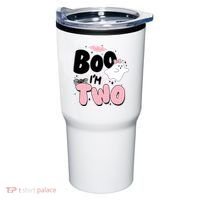Cute Funny Halloween Boo Im Two Birthday Ghost Girl Tumbler thumb 0