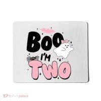 Cute Funny Halloween Boo Im Two Birthday Ghost Girl Mousepad thumb 0