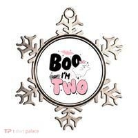Cute Funny Halloween Boo Im Two Birthday Ghost Girl Ornament thumb 0