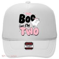 Cute Funny Halloween Boo Im Two Birthday Ghost Girl Hat thumb 0