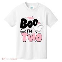 Cute Funny Halloween Boo Im Two Birthday Ghost Girl Kids T-Shirt thumb 0