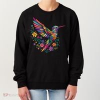 Cute Floral Humming Bird Animal Lover Spring Women's Sweatshirt thumb 0