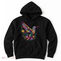 Cute Floral Humming Bird Animal Lover Spring Hoodie thumb 0
