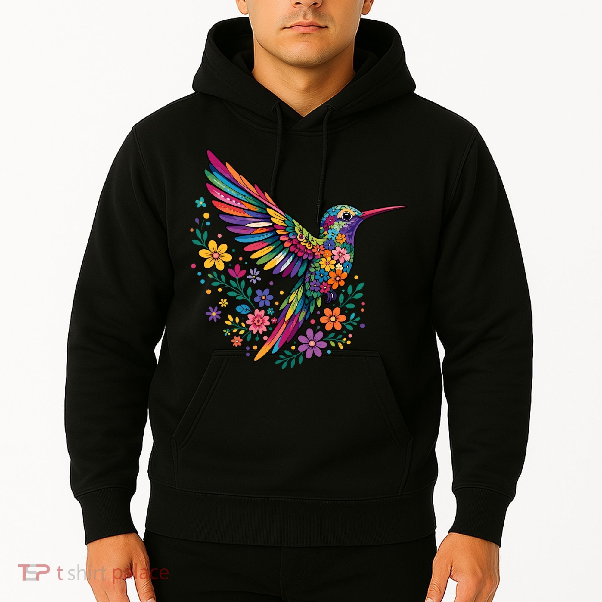 Cute Floral Humming Bird Animal Lover Spring Hoodie