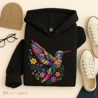 Cute Floral Humming Bird Animal Lover Spring Hoodie thumb 4