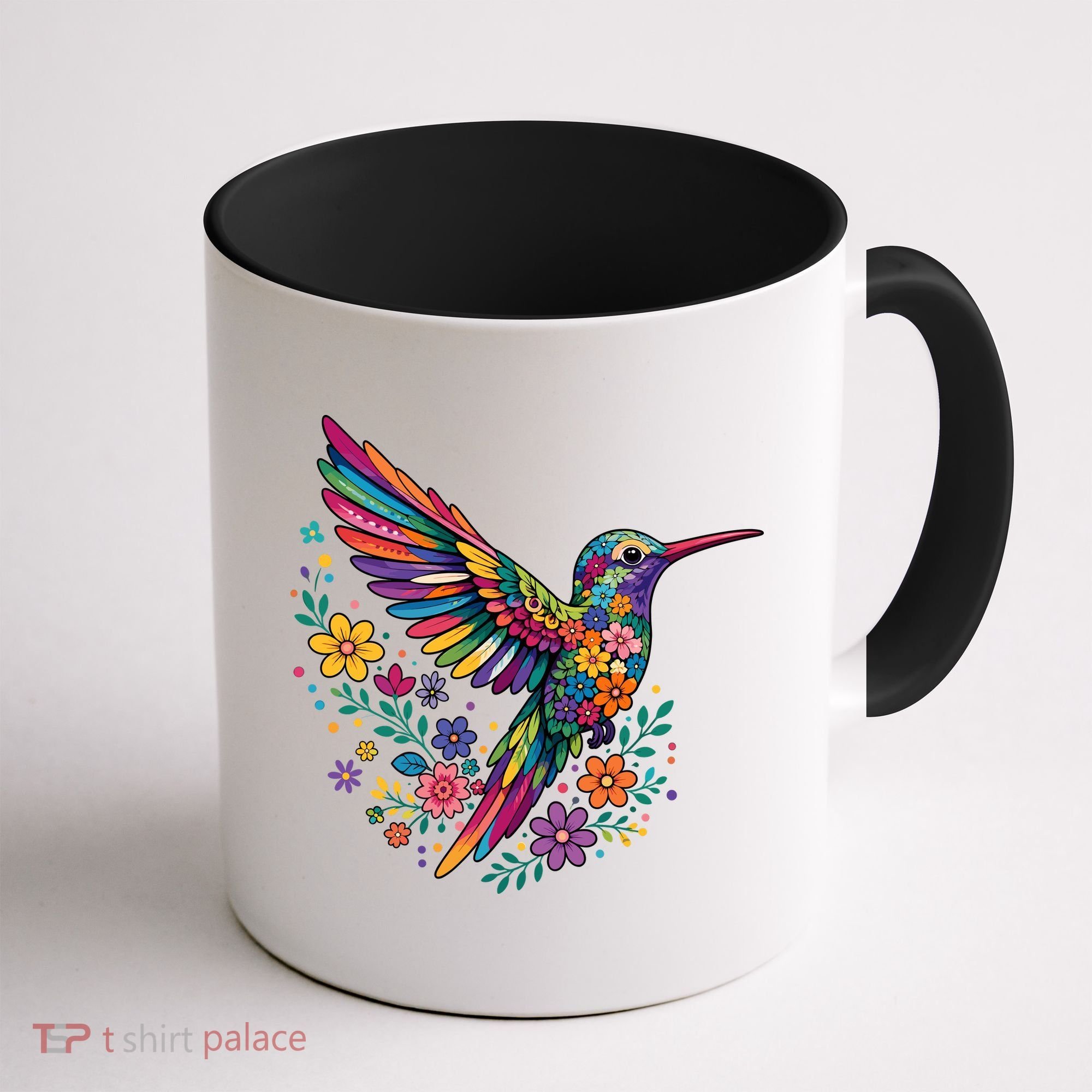 Cute Floral Humming Bird Animal Lover Spring Coffee Mug