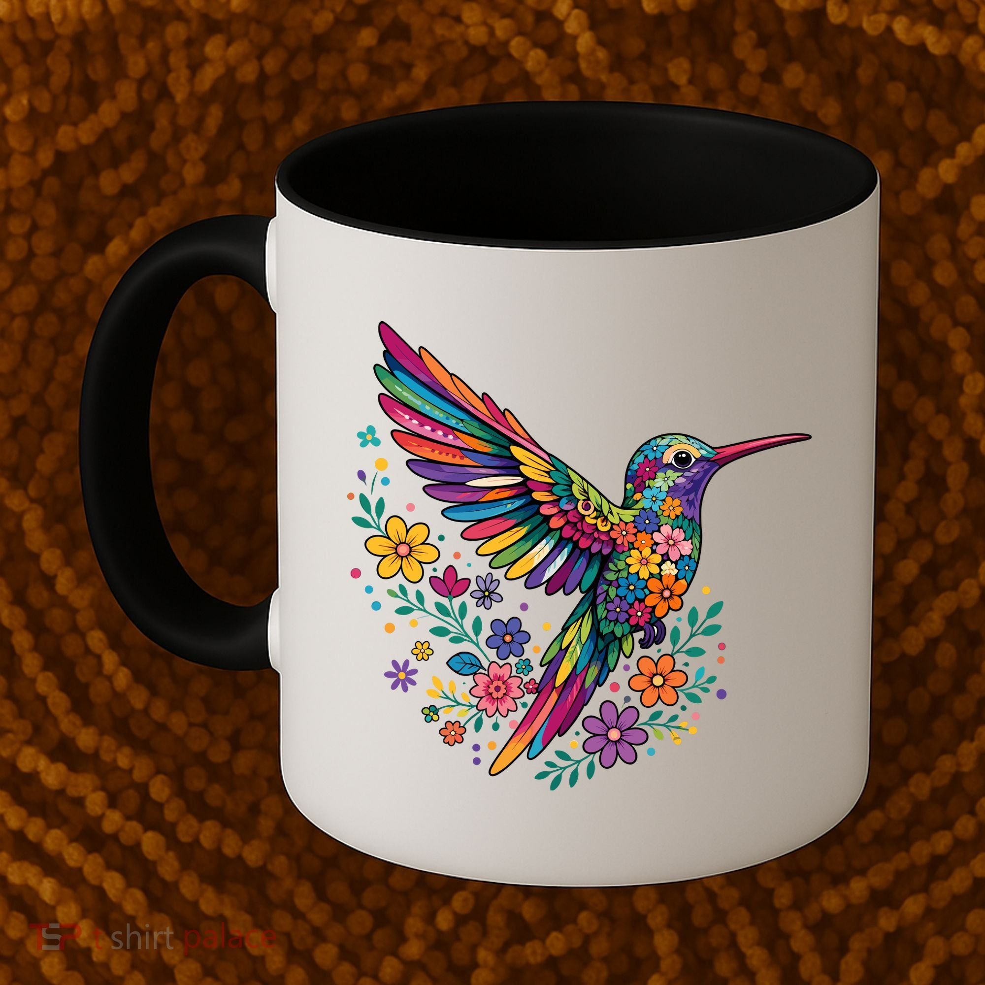 Cute Floral Humming Bird Animal Lover Spring Coffee Mug