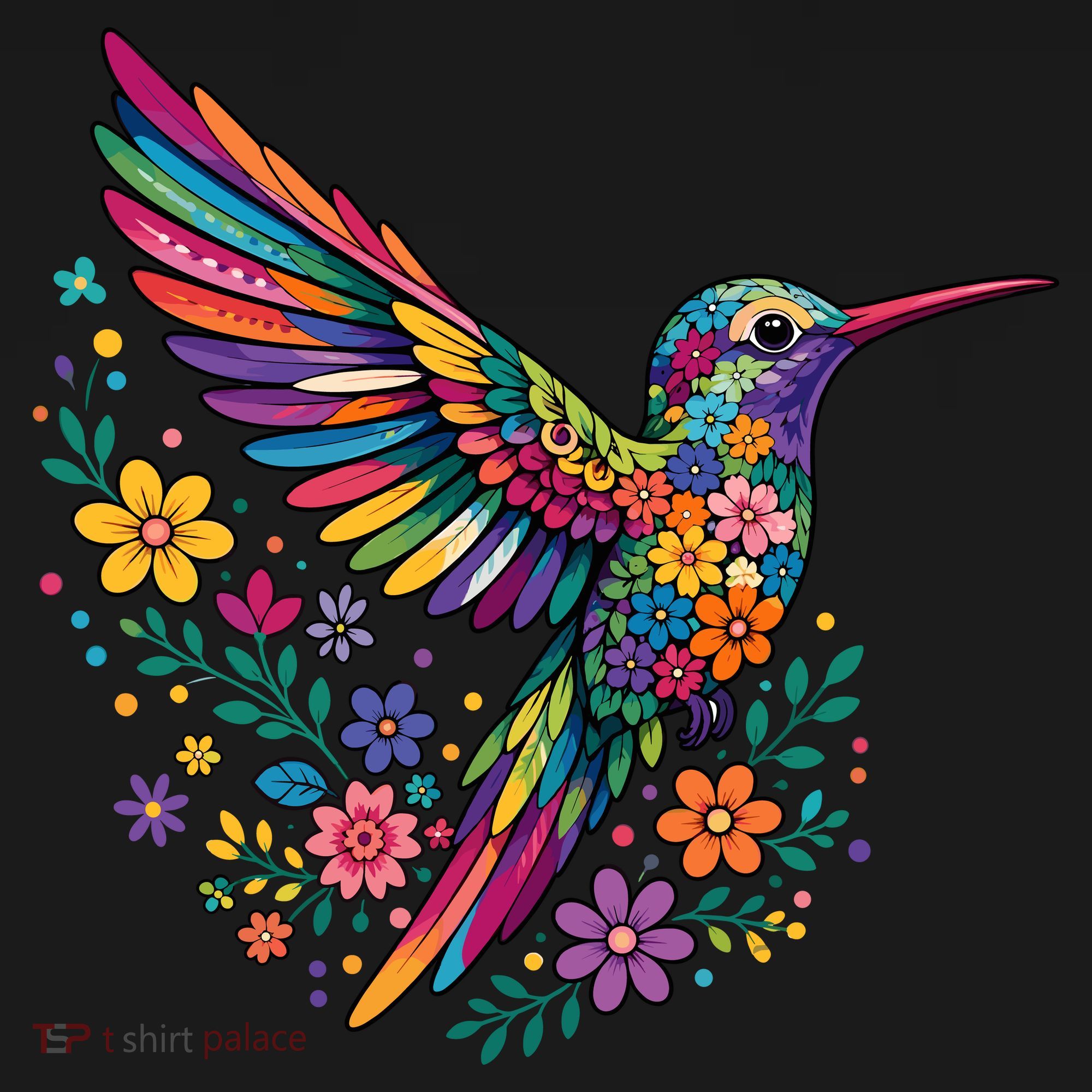 Cute Floral Humming Bird Animal Lover Spring Women's Hoodie