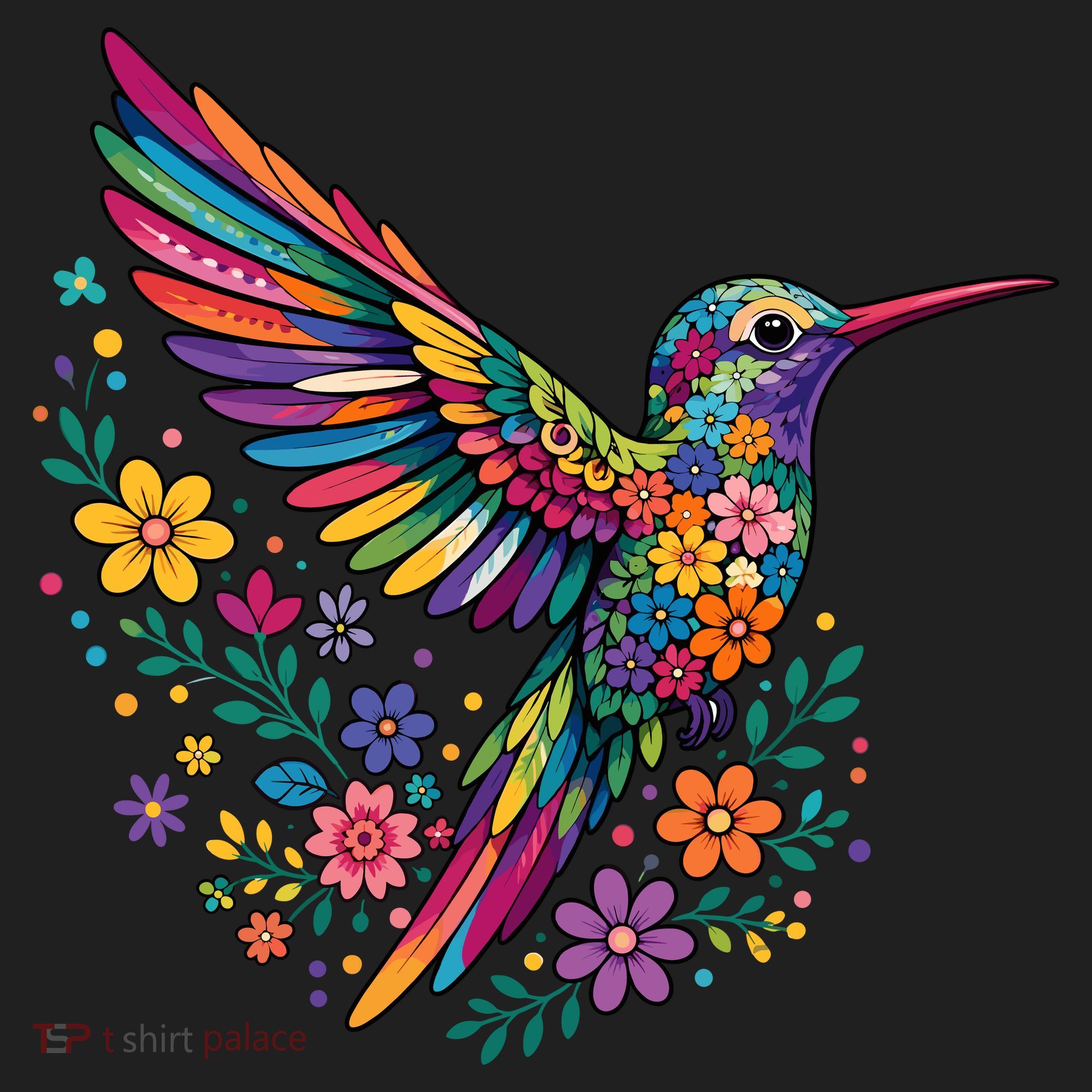 Cute Floral Humming Bird Animal Lover Spring Tumbler