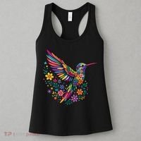 Cute Floral Humming Bird Animal Lover Spring Women's Tank Top thumb 3