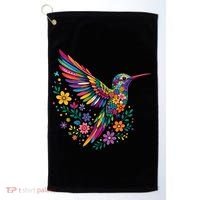 Cute Floral Humming Bird Animal Lover Spring Golf Towel thumb 0