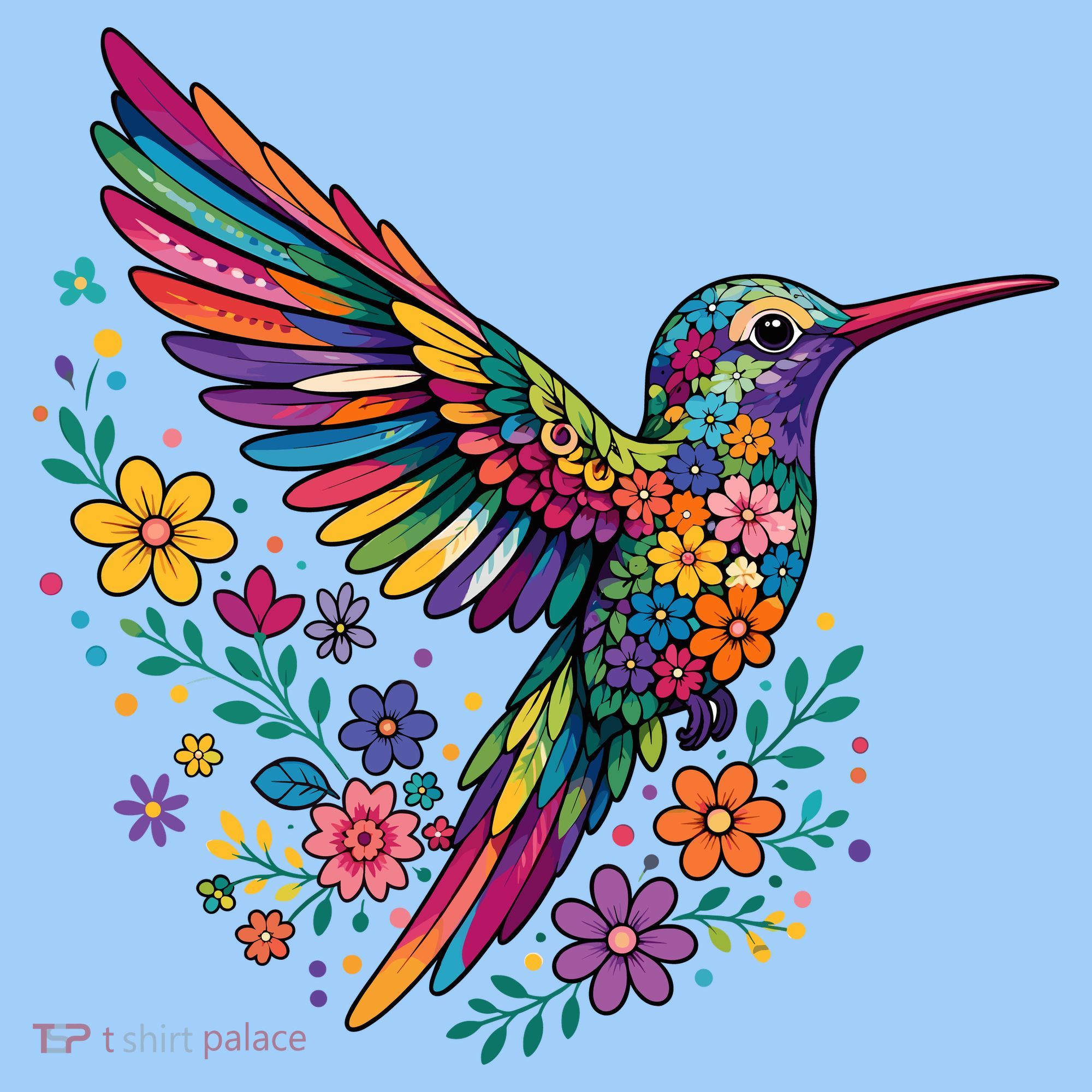 Cute Floral Humming Bird Animal Lover Spring Sweatshirt