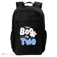 Cute Funny Halloween Boo Im Two Birthday Ghost Boy Backpack thumb 0