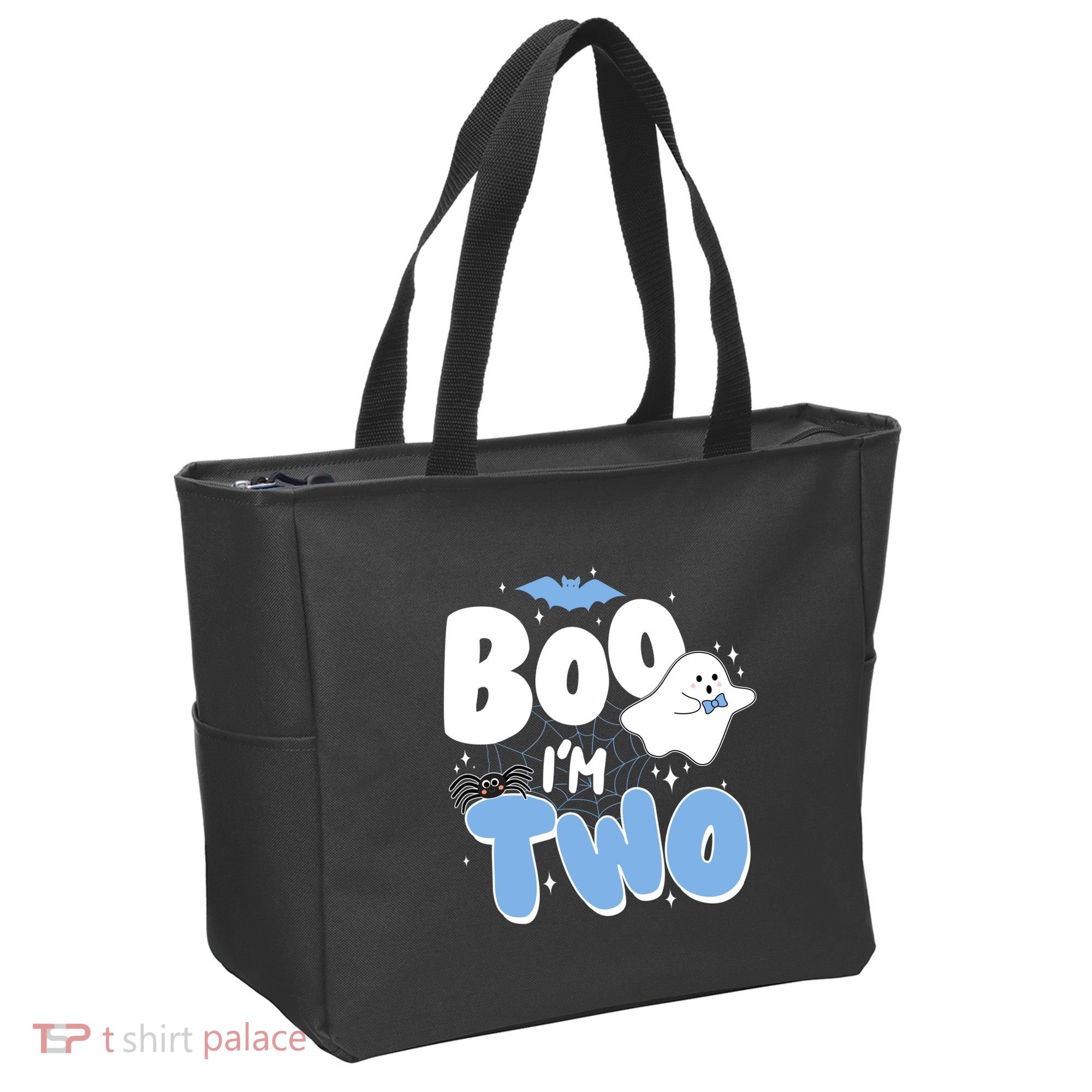 Cute Funny Halloween Boo Im Two Birthday Ghost Boy Tote Bag