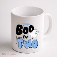 Cute Funny Halloween Boo Im Two Birthday Ghost Boy Coffee Mug thumb 1