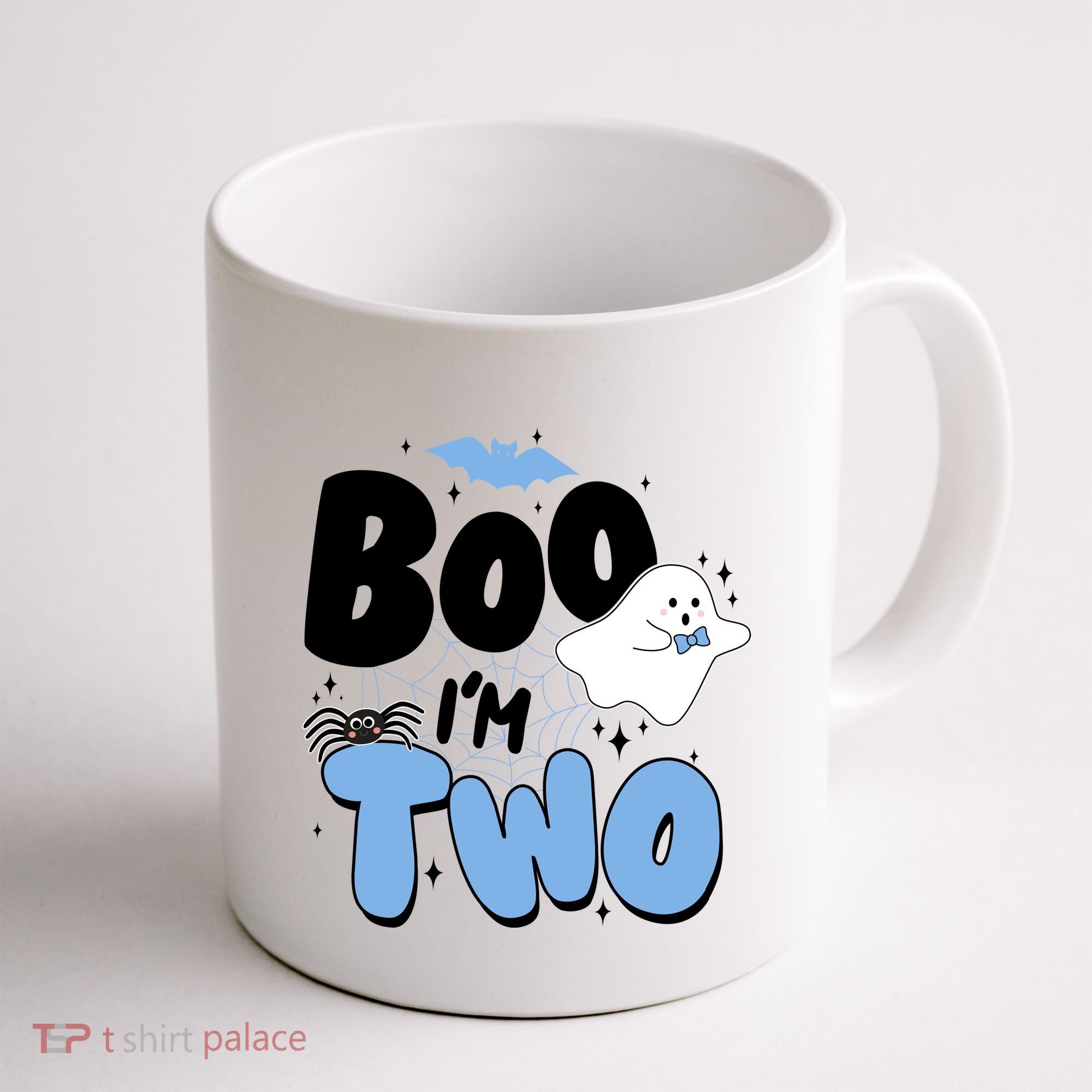 Cute Funny Halloween Boo Im Two Birthday Ghost Boy Coffee Mug