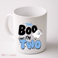Cute Funny Halloween Boo Im Two Birthday Ghost Boy Coffee Mug thumb 0