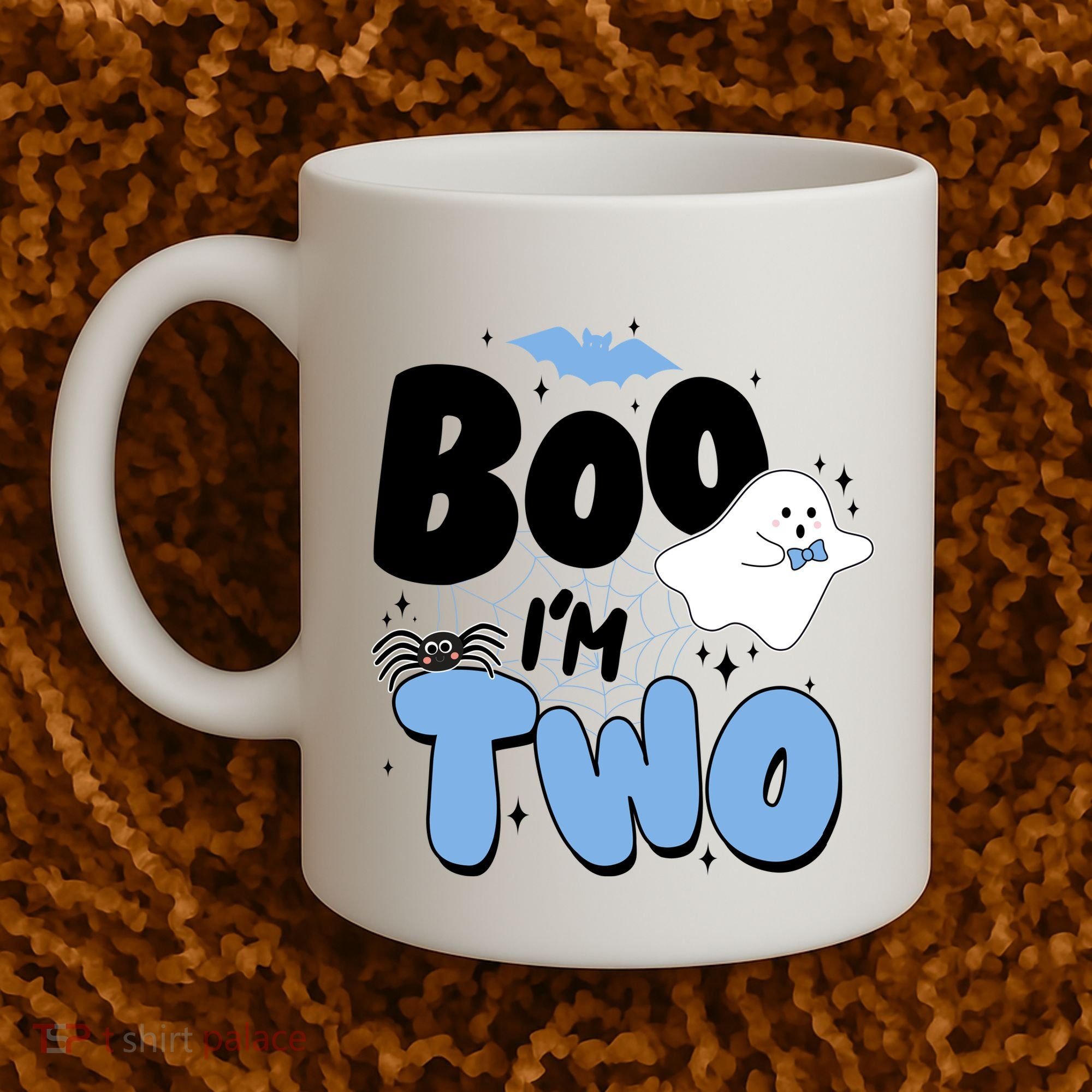 Cute Funny Halloween Boo Im Two Birthday Ghost Boy Coffee Mug