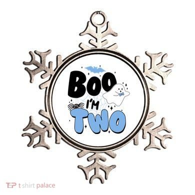 Cute Funny Halloween Boo Im Two Birthday Ghost Boy Ornament