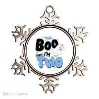 Cute Funny Halloween Boo Im Two Birthday Ghost Boy Ornament thumb 0