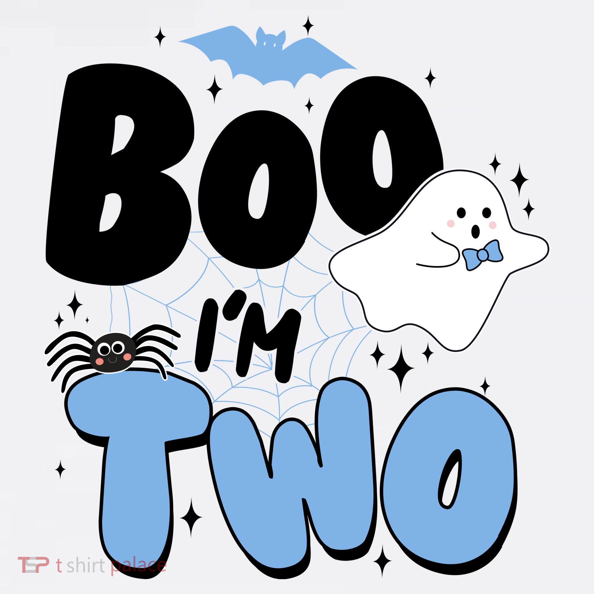 Cute Funny Halloween Boo Im Two Birthday Ghost Boy Baby Bodysuit