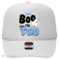Cute Funny Halloween Boo Im Two Birthday Ghost Boy Hat thumb 0