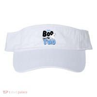Cute Funny Halloween Boo Im Two Birthday Ghost Boy Visor thumb 0