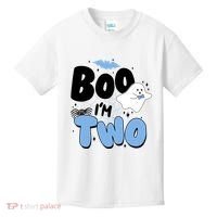 Cute Funny Halloween Boo Im Two Birthday Ghost Boy Kids T-Shirt thumb 0