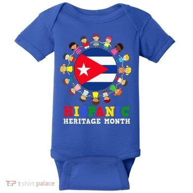 Cuban Flag Hispanic Heritage Cuba Baby Bodysuit